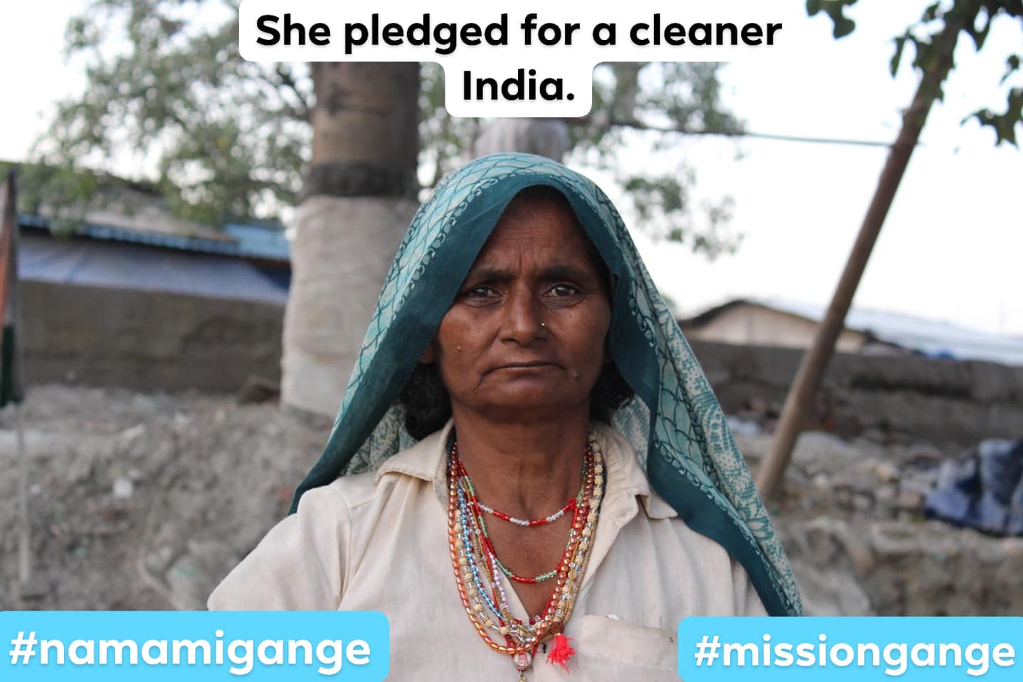 She pledge for a cleaner India!!!; Location : Haridwar; Photo by: 